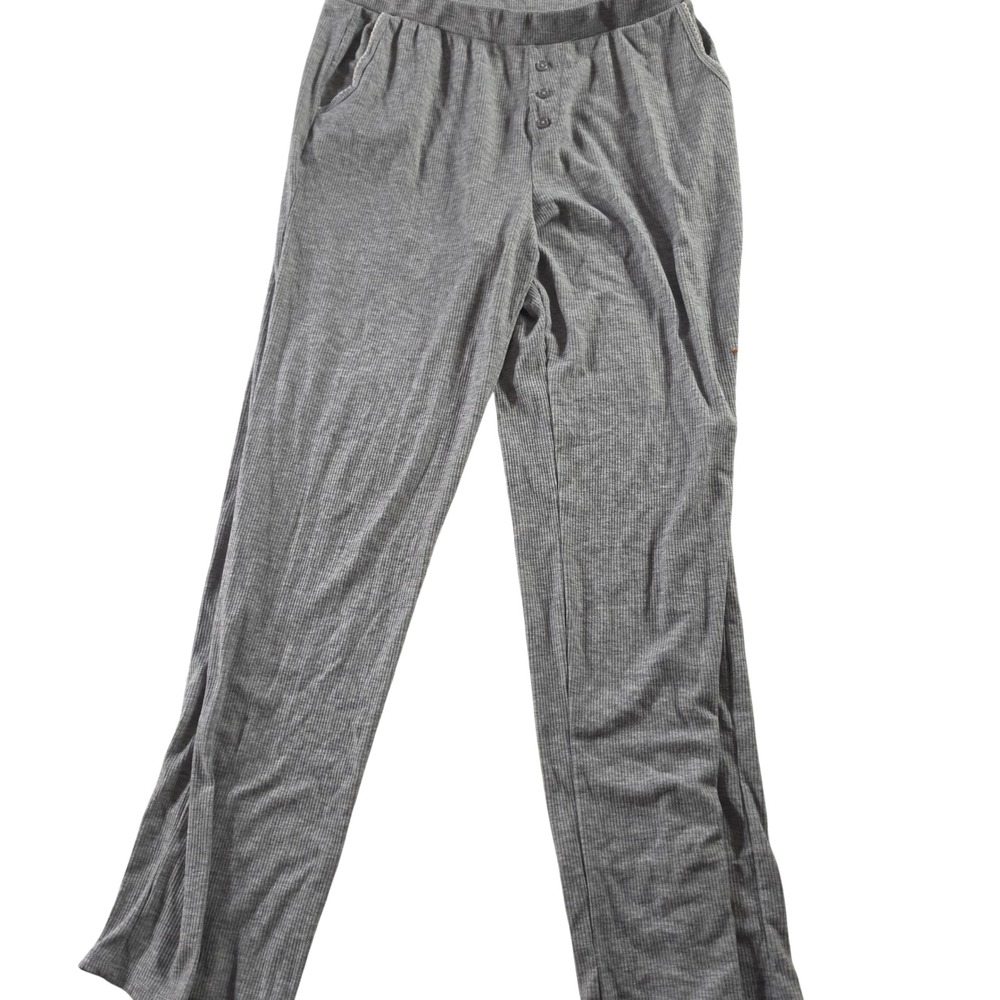 Live 2 Lounge Mens Gray Ribbed Pajama Pants Size Medium Lounge Sleepwear 13638
